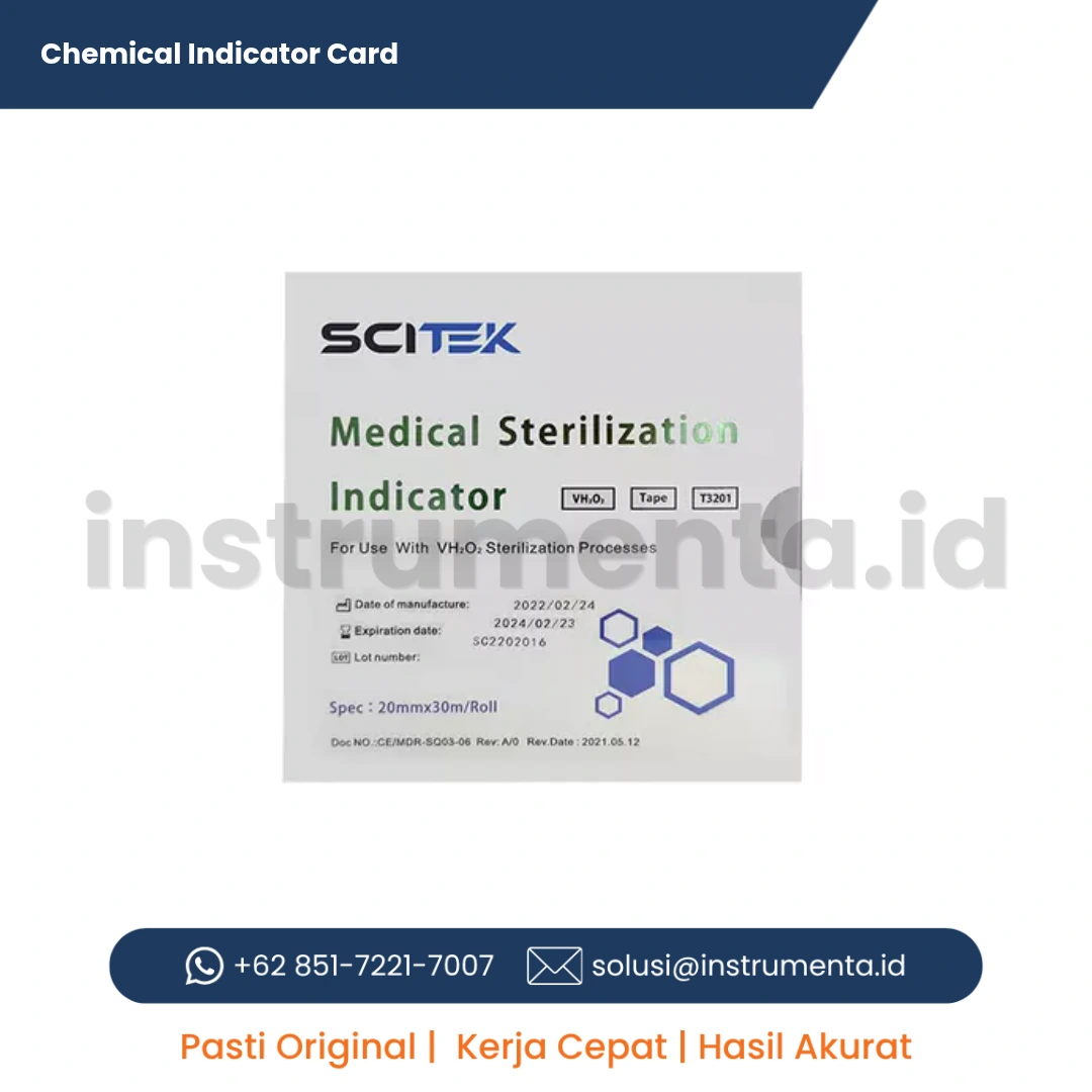 Chemical Indicator Card Scitek Kartu Indikator Kimia Sterilisasi Autoclave Uap Steam Class 4 Strips untuk Validasi Medis